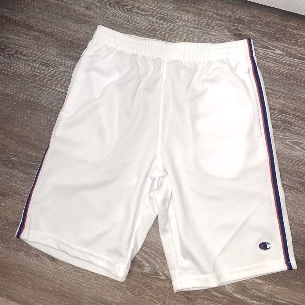 White Champion Boys Basketball Shorts